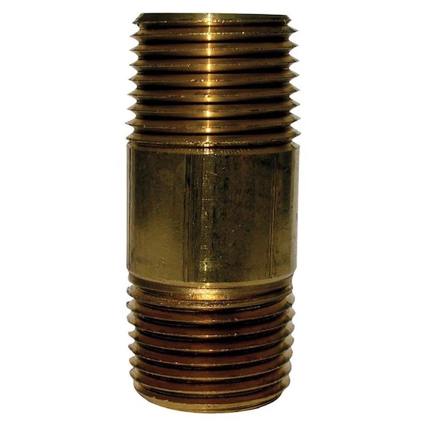 Homeplus+ ATC 1/8 in. MPT X 1/8 in. D MPT Yellow Brass Nipple 3-1/2 in. L 6JC126300201015 - main